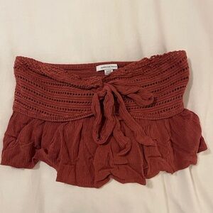 American Rag Rust Red Off-Shoulder Top